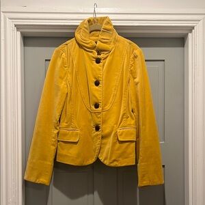 💛 Vintage J.Crew Mustard Velvet Blazer | Size 4 | Pristine Condition